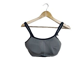 Natori Sports Bra Gravity Contour Gray Black 32G Adjustable Straps 731050 Gym